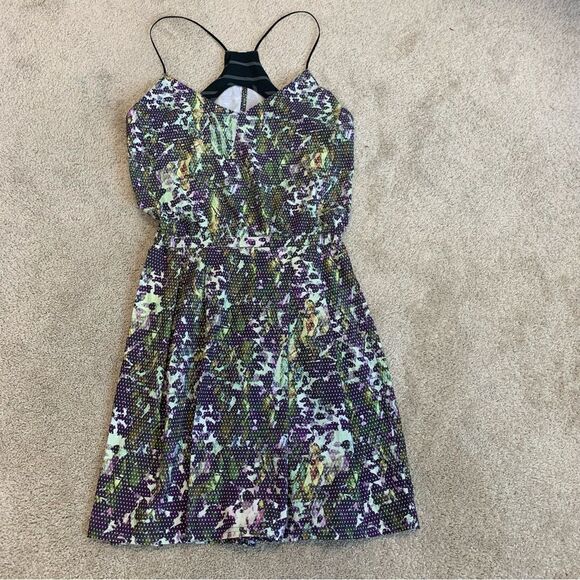 LULULEMON City Summer Dress Floral Sport White Multi Narrow Court Stripe Black 6 - Picture 11 of 17